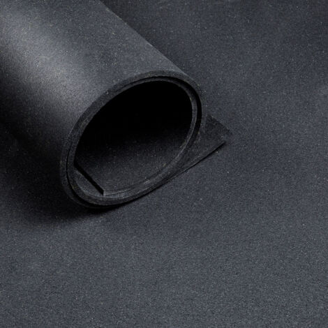 Sol pour salle de sport Premium - rouleau de 12,5 m2 - épaisseur de 6 mm - Noir