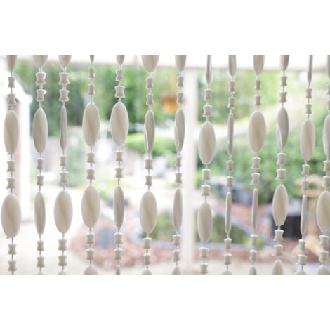 Rideau anti-mouche / Rideau de porte - Noah - 90x200 cm - Blanc