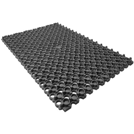 Vivol – Dalle perforée extérieure 117 x 85 x 4.8 cm – PVC recyclé élastique – Absorption chocs 40% – Pour manège équestre extérieur