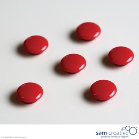 Set Memo Magneten Whiteboard Glas 20mm rood (1/2)
