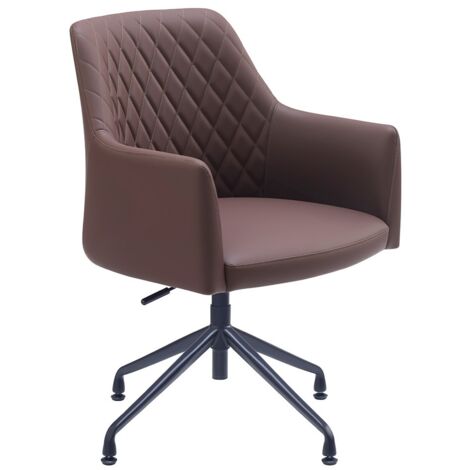 Chaise de réunion Vitoria - Marron foncé - Cuir PU (1/5)