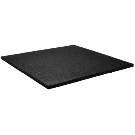 Sol pour salle de sport 100x100cm 15mm - grain extra fin - Noir