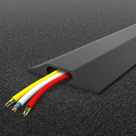 Passe câble / Couvre câble de sol - 3 m - 1 passage 30 x 10 mm
