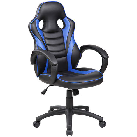 Fauteuil gamer avec repose-pied chaise de bureau - fauteuil de jeu noir et  camouflage similicuir meuble pro frco94843 - Conforama