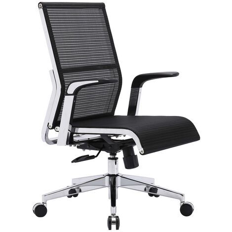 Chaise De Bureau Assise Haute Réglable 109-124h Cm Noir à Prix Carrefour