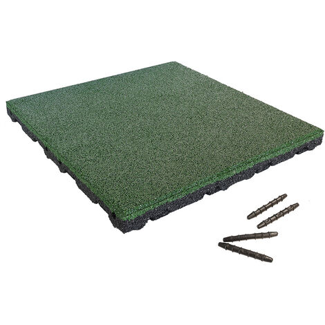 Vivol – Dalle amortissante extérieure 55mm – 50x50cm – Matériau pneus recyclés – Effet anti-dérapant pour aires de jeux