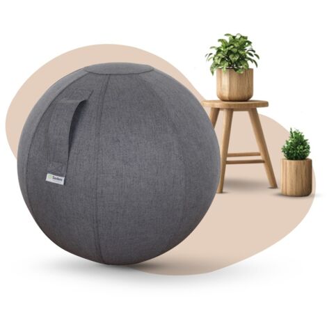 Siège Ballon D'exercice VLUV Sova 65 Cm - Réf. SBV-009.65AS - Gris - Fourni Avec Sac
