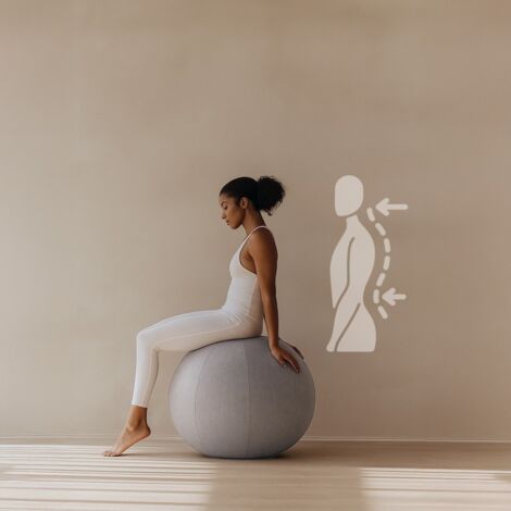 Ballon de gymnastique 55 cm - Ballon de fitness avec pompe