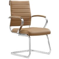 Chaise de salle à manger / de réunion design Cadiz - Cognac