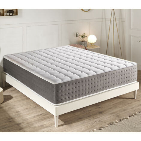 Colchón Imperial Deluxe con espuma viscoelástica - altura 30 cm - 11 áreas diferentes - Hecho en Italia 160x190
