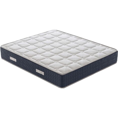 Colchón de espuma viscoelástica - 30 cm ortopédico - 11 áreas diferentes - con forro plateado, banda transpirable Full Air 4D Space - Hecho en Italia 160x190