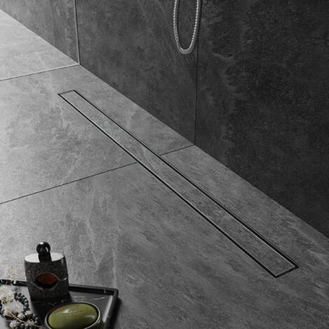 SIRHONA Scarico Doccia Italiano 110 cm (Piastrellabile), Modello Scarico Doccia 2 in 1, Acciaio inox