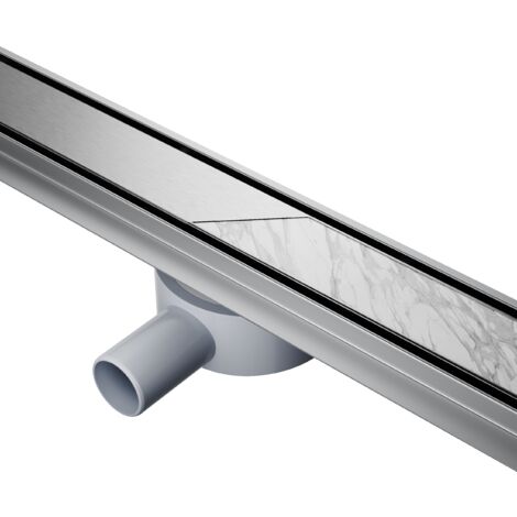 SaniteModar Scarico Lineare Doccia 71 Cm - Acciaio Inox 304, Con Inserti Per Piastrelle, 2 In 1