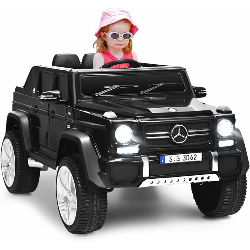 ES-Toys Elektro-Kinderauto Kinder Elektroauto Mercedes GLC, Belastbarkeit  40 kg, pink, Kunstledersitz, EVA-Reifen