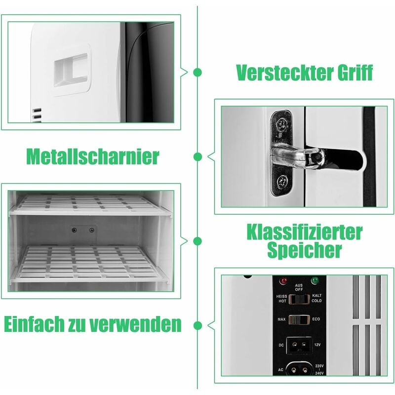 GOPLUS 15L Mini Kühlschrank leise, Tragbarer