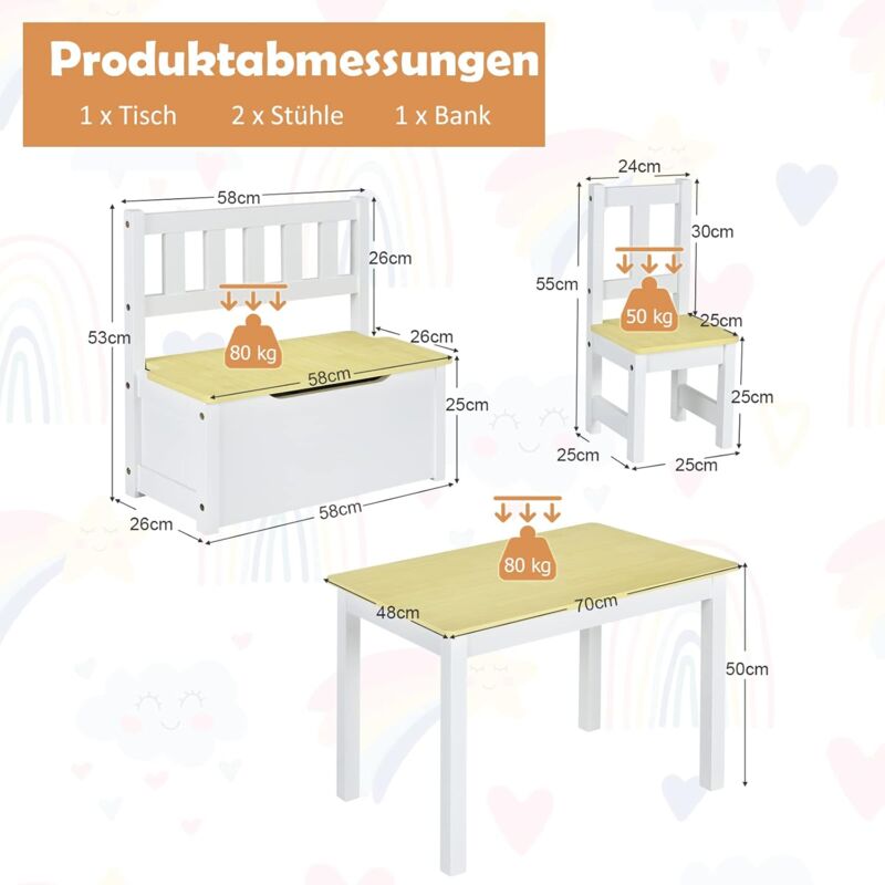 GOPLUS Kindertisch Mit Stuhl, Maltisch Mit Papierro Produktbild-Vorschau 5