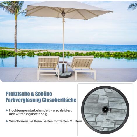 Sonnenschirmständer Marktschirmständer Balkonschirmständer rund 23L befÃ¼llbar