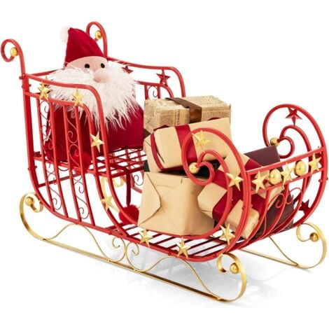 ULTECHNOVO Weihnachtsschlitten Deko - Goldene Süßigkeitenhalter Für Festliche Tischdekoration