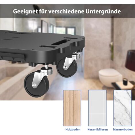Produktbild von HSI Transportroller Schwerlast 300 Kg – 600 X 500 Mm, Feststellbar, Harte Rollen, Mit Tragegriff, Für Möbel Und Waschmaschinen