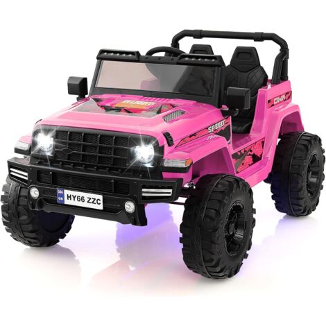 GOPLUS 12V Kinder-Elektroquad – Mit LED, Musik, Bluetooth & 2 Geschwindigkeiten – Rosa ATV Für 3-7 Jahre