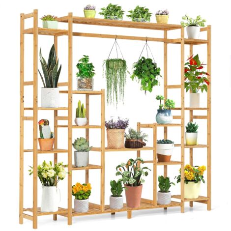 Ribelli Bambus Pflanzenständer 5 Etagen - Blumentreppe 100cm