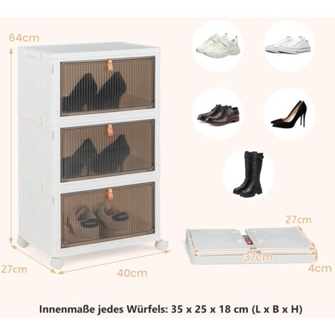 Schuhboxen 20 Stück Mit Sichtfenster - Stapelbare Aufbewahrungsboxen Aus Kraftpapier