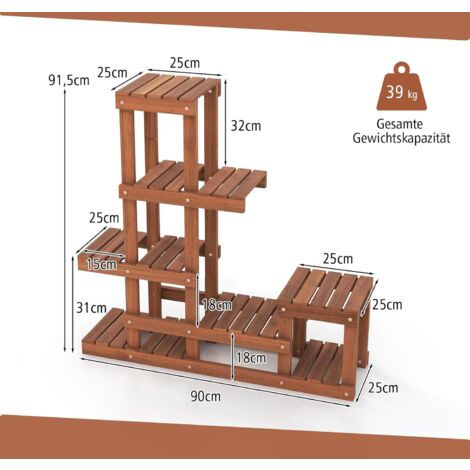 Fahrrad-Pflanzenregal Aus Metall - 3-stufig, Fahrbar, Für Balkon & Garten
