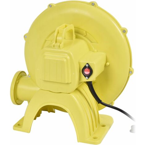 GOPLUS Blaeser Geblaese Luftgeblaese elektrisch Luftpumpe Ventilator professionelle Windmaschine aus Eisen und PP,gelb und gruen 220-240V/50HZ 350W