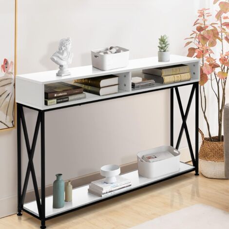 Konsolentisch Massivholz 115x40x75 Cm Flurtisch | Design Dielentisch Anrichte Schmal | Arbeitstisch Schreibtisch Modern | Konsole Eingangstisch Naturholz