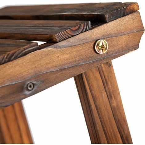 KOTARBAU® Blumenetagere 3-stufig Aus Holz | Blumentreppe 46x58x105 Cm Mit Einsatz | Für Innen & Außen | Platzsparendes Pflanzenregal