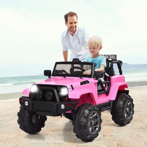GOPLUS 12V Kinder-Elektroquad – Mit Musik, LED, Bluetooth, Rosa, Für 3–7 Jahre