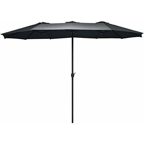 GOPLUS Sonnenschirm 270 Cm – Beidseitig Neigbar, 8 Rippen, Kurbel, Für Garten, Terrasse & Balkon