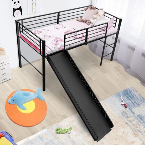 Produktbild von FANTASK Hochbett Kinder Mit Rutsche Und Leiter, 198 X 96 X 109
