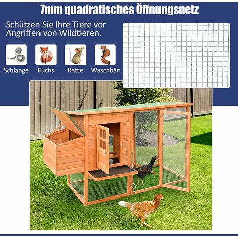 Produktbild von SOARS Volierendraht 7x7mm, Ddrahtgitter Verzinkt, Maschendraht Feinmaschig, Metallgitter Für Hochbeet Im Garten Und Kleintiere (1,2 X 15 M