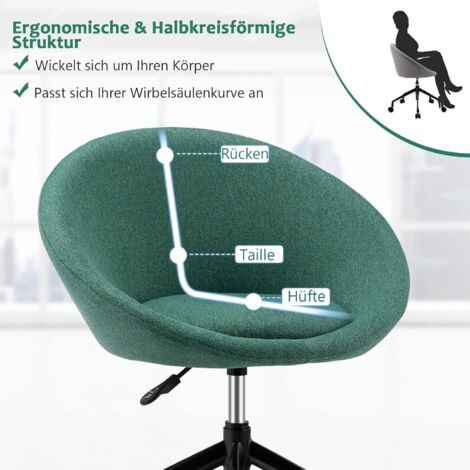 Vinsetto Bürostuhl Höhenverstellbar – Rosa Kunstleder, 82-92 Cm, Bis 120 Kg, Mit Rollen, Für Homeoffice