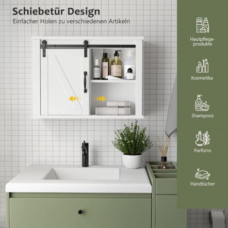 Produktbild von Badezimmer Hängeschrank LIFEZEAL Badezimmerschrank Aus Holz