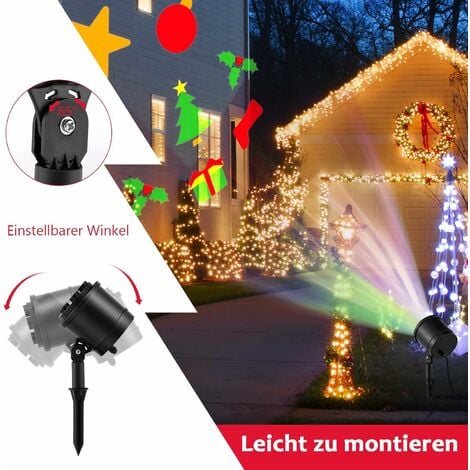 GOPLUS Weihnachten Projektor, LED-Projektionslampe mit 60