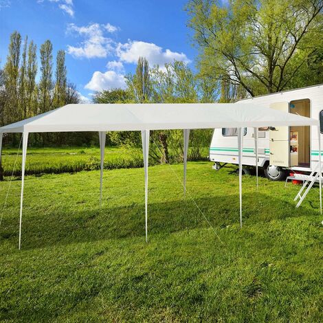 Gartenpavillon 3x9m Partyzelt Gartenzelt UV-Schutz Zelt weiß