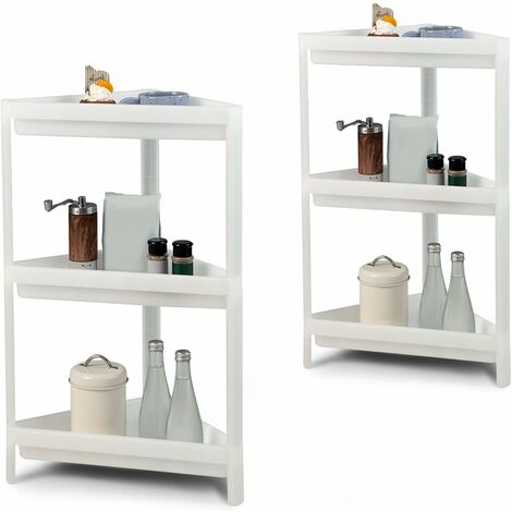 Ecofocet Eckregal 2er Set Bambus - 25cm Schweberegal Für Wohnzimmer & Bad