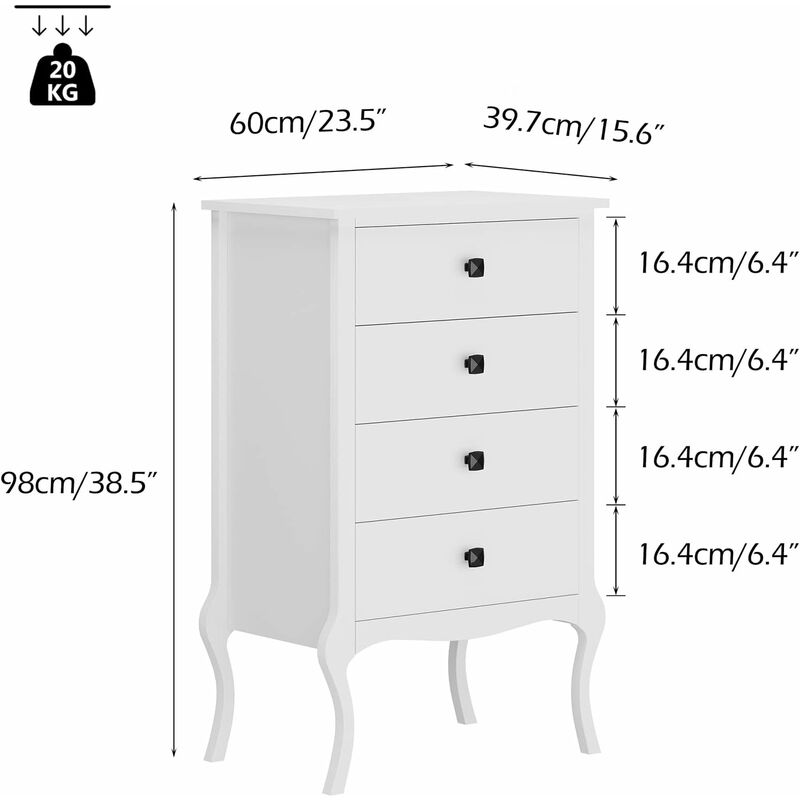 Tiroir façade bois H.15.6 cm pour Dressing Espace