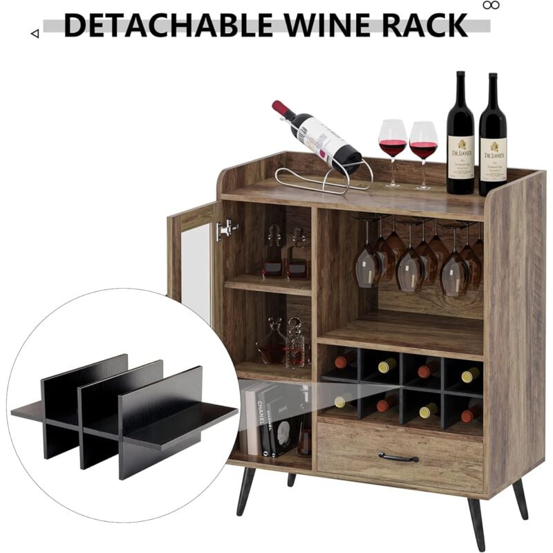 Petit Casier à Vin à 6 Supports Muraux En Métal à Suspendre Pour