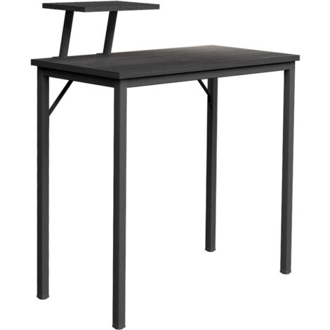 Soges – Bureau d'ordinateur 80x40 cm – Bois de particules E1 et métal thermolaqué – Hauteur 75 cm – Design moderne pour bureau et salle à manger