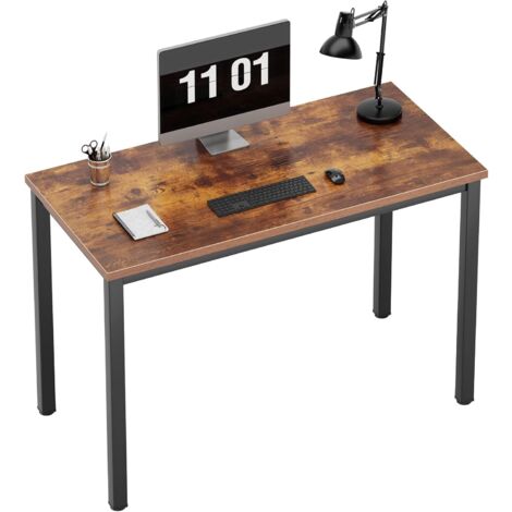 Soges Bureau d'Ordinateur Table d'Étude Bureau Informatiques Postes de Travail 100x60cm pour Bureau Salle à Manger Salon Cuisine,vintage et noir