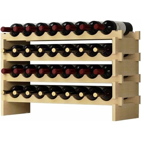 Porte-bouteille de vin en fer forgé porte-bouteille mousseux L24xPR12xH105  cm présentoir à vin au sol pour 16 bouteilles Cave à vins F1324 - Conforama