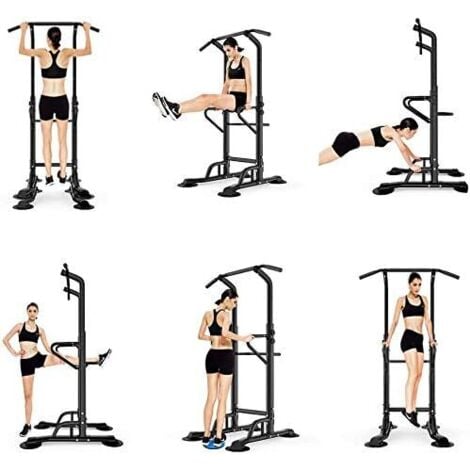 Achat DH FitLife Power Tower Dip Station Équipements De Sport Avec Barre De Traction