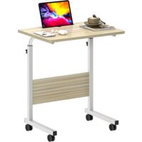 Table de Lit à Roulette - LDSZXNE - Bureau Debout Mobile 60x40cm Noir - Maison