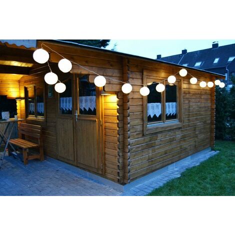 technik@all Lampion Partylichterkette 20 warmweiße LED 5+5m Zuleitung