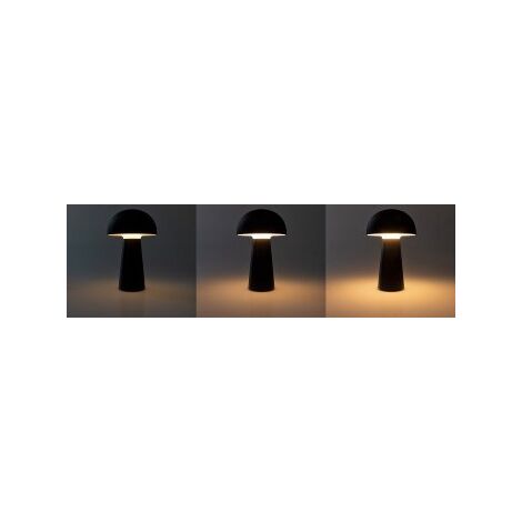 LED Tischleuchte Akku, Dimmbar, Touch Schalter, Schwarz