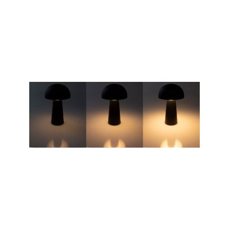 LED Tischleuchte Akku, Dimmbar, Touch Schalter, Schwarz