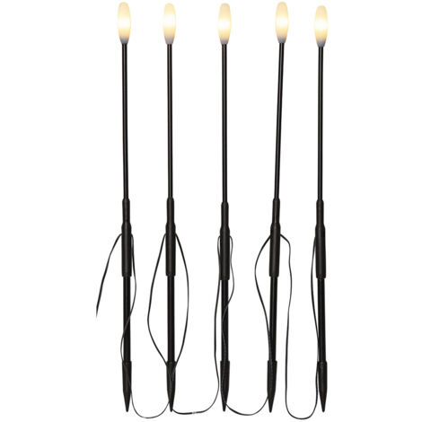 LED Spießleuchten ,Milky' , Gartenbeleuchtung, 5 Stck, Netzbetrieb, H 50,5cm